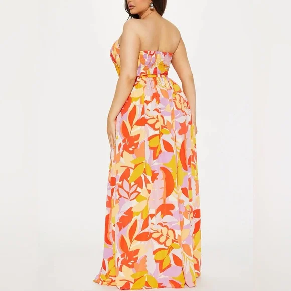 Flower Power Jumpsuit - Orange/Combo - Picture 3 of 3